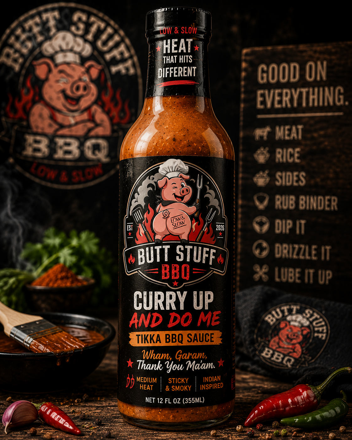 Curry Up and Do Me Tikka BBQ Sauce bottle