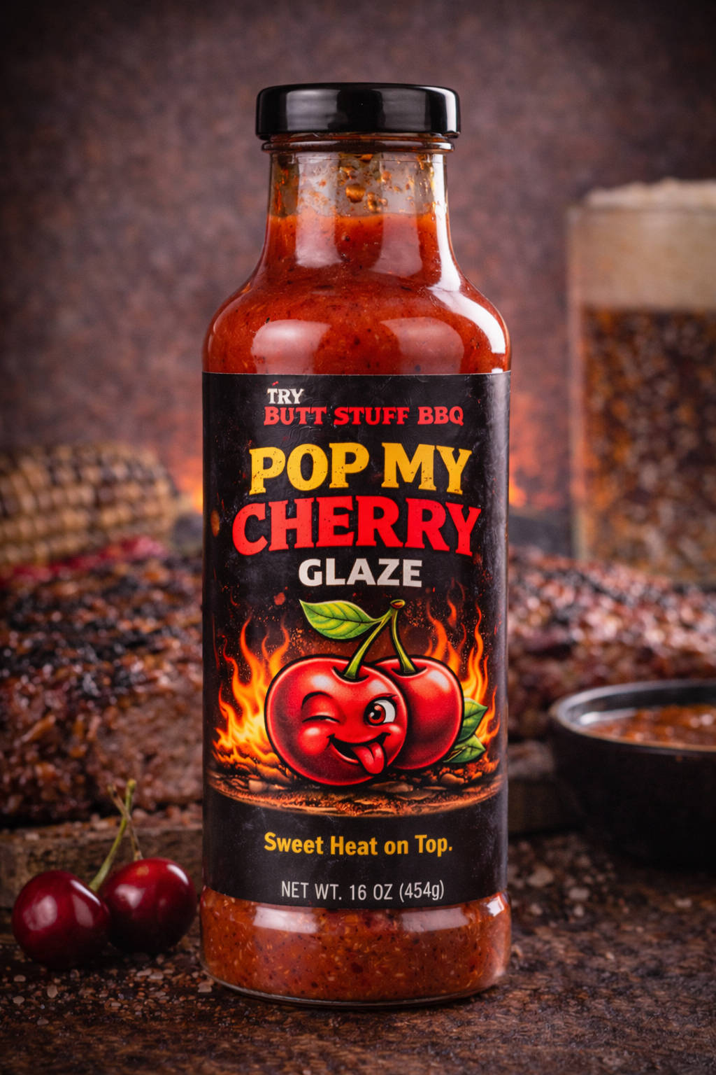 Pop My Cherry glaze bottle